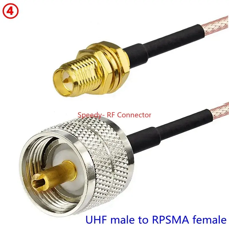 RG316 Cable PL259 SO239 UHF Male Female To SMA RPSMA Male Female Connector RP-SMA to PL-259 SO-239 UHF Low Loss Fast Delivery