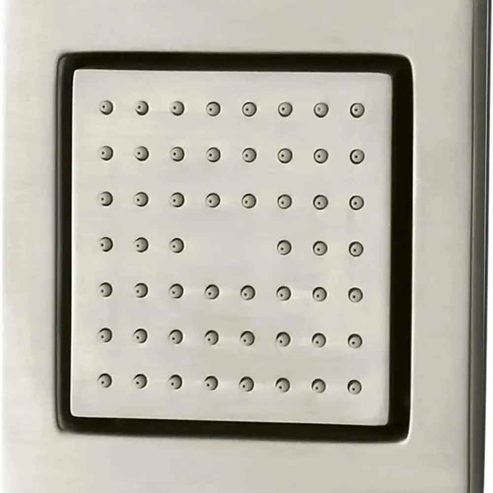 Duschspray aus gebürstetem massivem Messing mit quadratischen Düsen und Körperspray