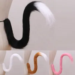 Disfraz de cola de gato de Lolita para niña, accesorios de Cosplay de cola de gato de pelo, accesorio de Cosplay de Anime