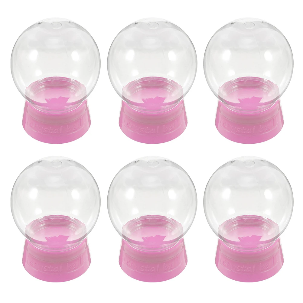 

6 Pcs Crystal Ball Handmade Accessories DIY Snow Globe Decorative Water Supplies Filling