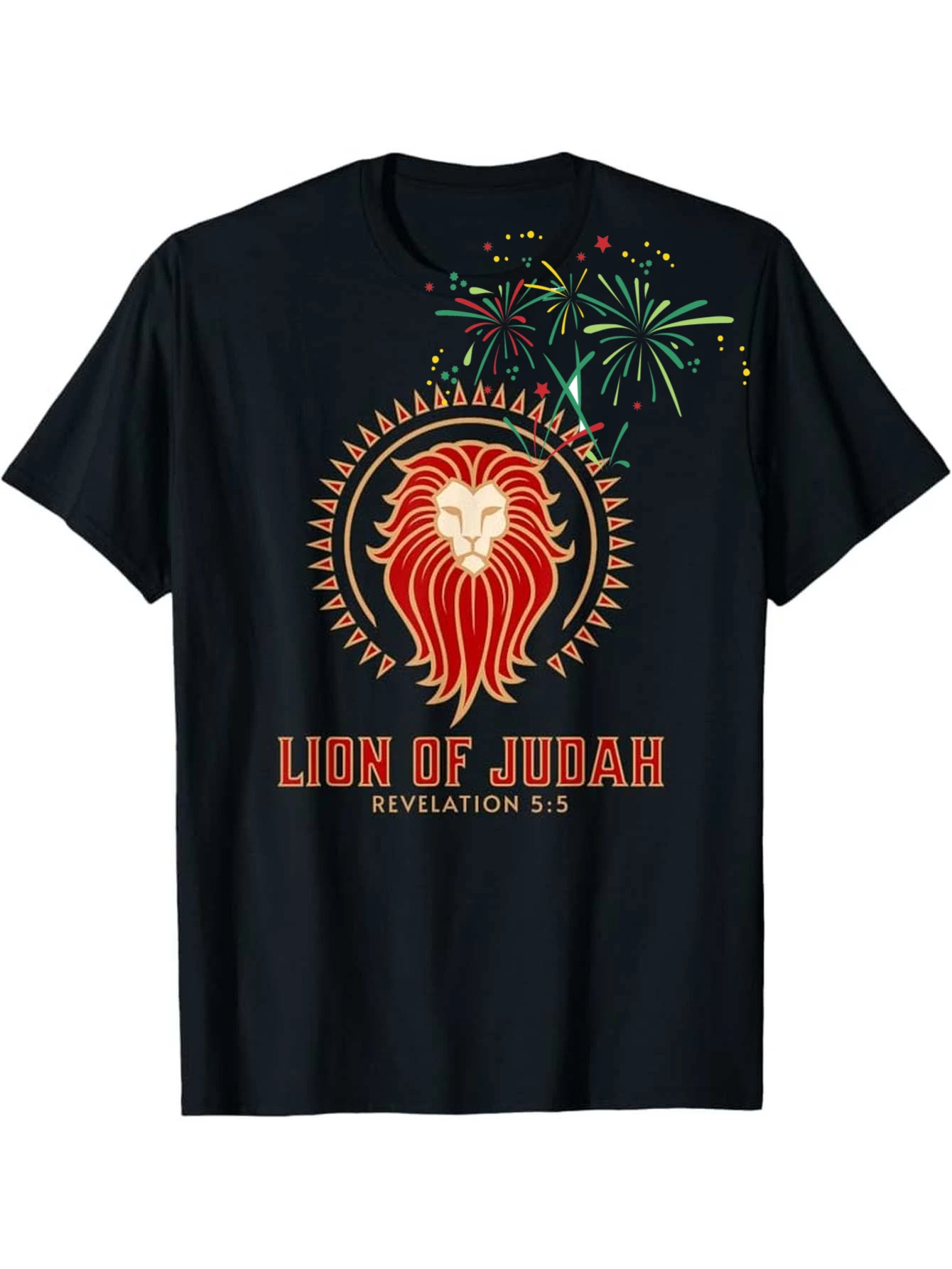 

Lion of Judah & Revelation 5:5 Christian Graphic T-Shirt 100% Cotton O-Neck Short Sleeve Summer Casual Mens T-shirt Streetwear