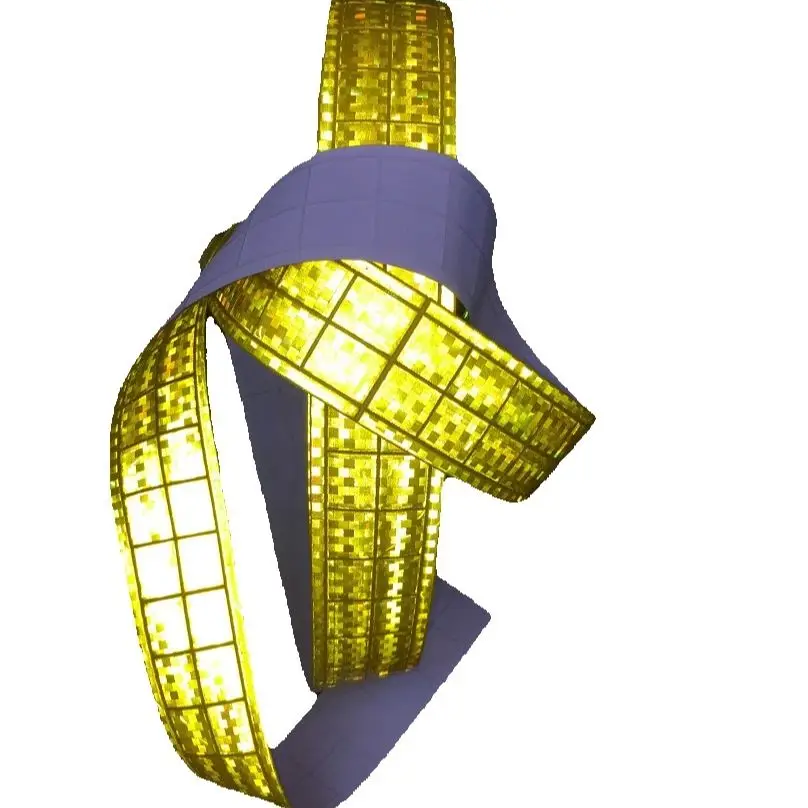 2 นิ้วสีเหลือง PVC เทปสะท้อนแสงแผนที่เสื้อผ้ากระเป๋ารองเท้าแถบสะท้อนแสงเย็บสําหรับเสื้อกั๊กความปลอดภัย