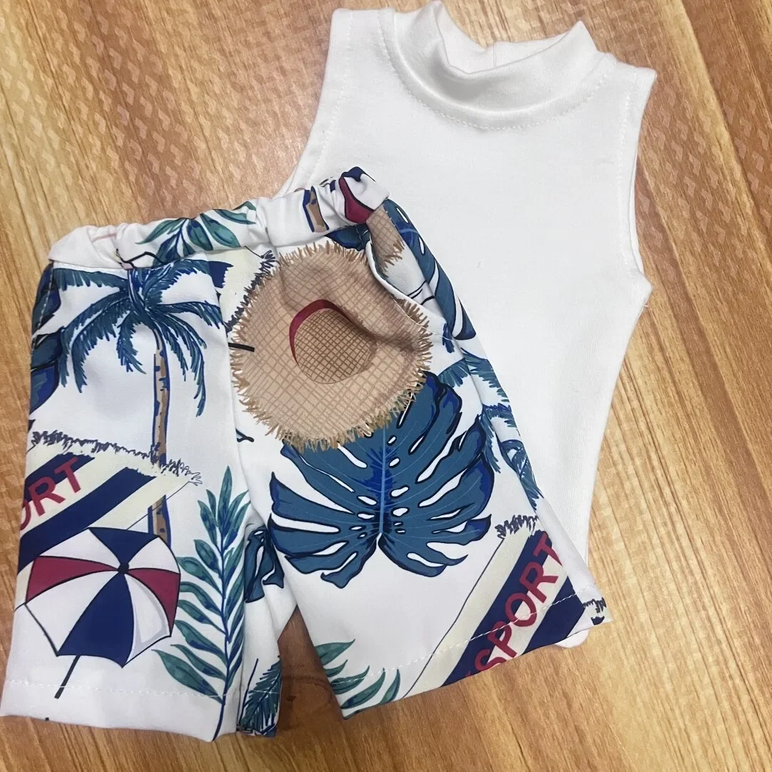 New 1/3 Doll's Clothes Suit Elasticity Vest Beach Shorts for 70cm, 73cm Male Bjd Doll Toys Play House Doll Accessories, No Doll