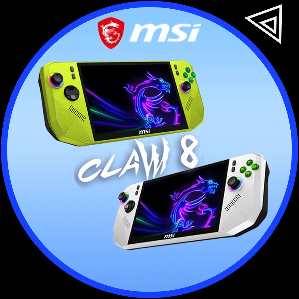 MSI CLAW 8 Handheld Gaming Console (Ryzen Edition) 2025 1 Portable Gaming Device AMD Z2 Extreme Processor 8-inch Large Screen