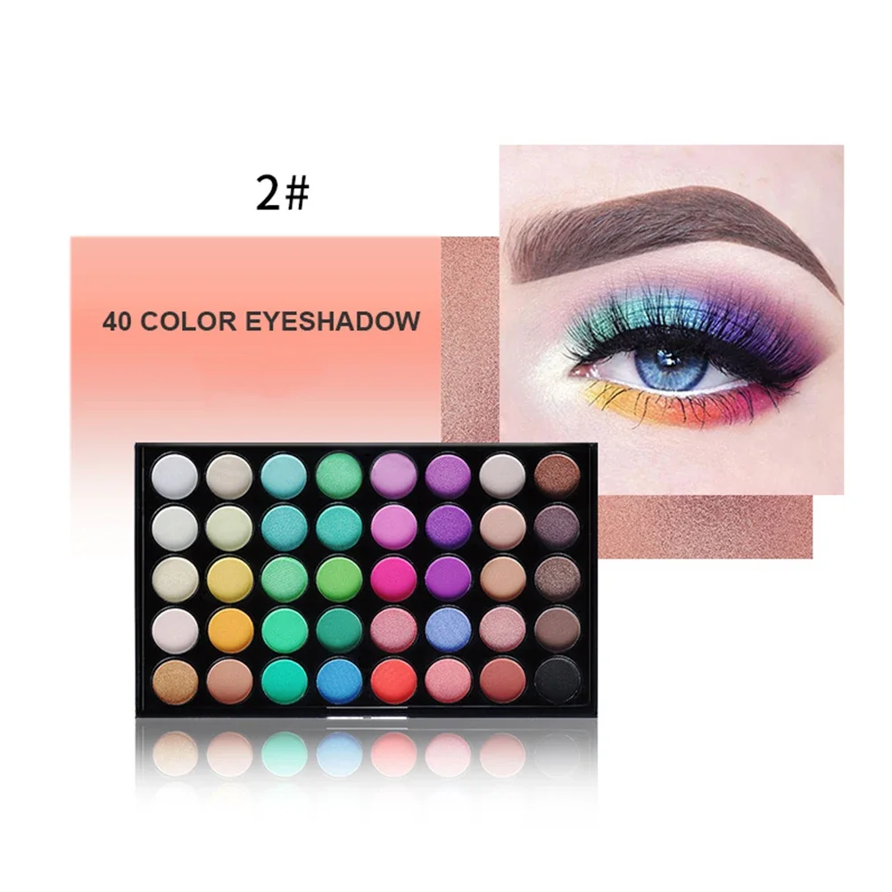 40 Farben Lidschatten-Palette matt Glitter Perl glanz Puder Schimmer Glanz nackte Augen pigmente bilden Palette Set Kosmetik