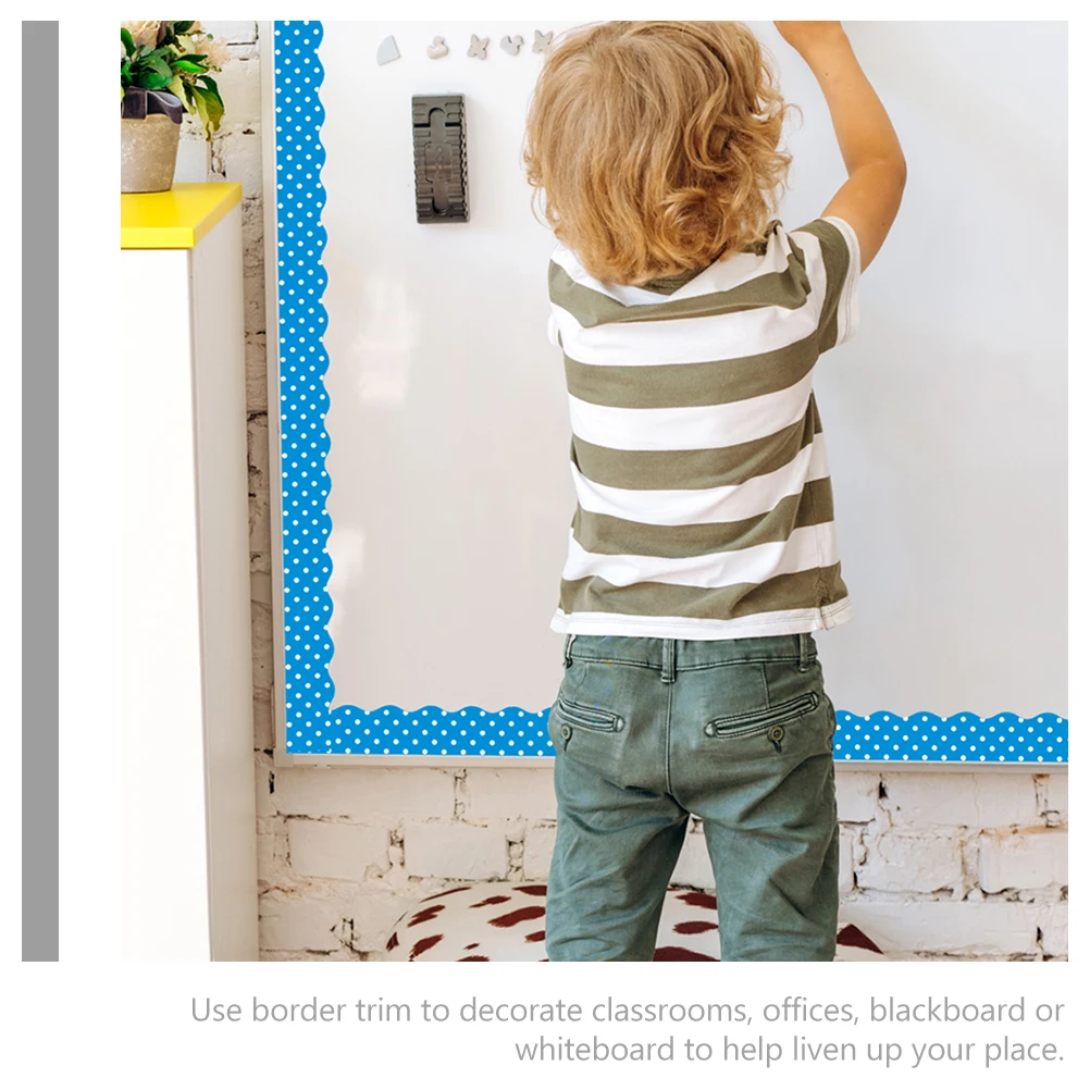 

12 Pcs Bulletin Boards Whiteboard Stickers Adhesive Border Sector Magnet Strip Magnetic Blue