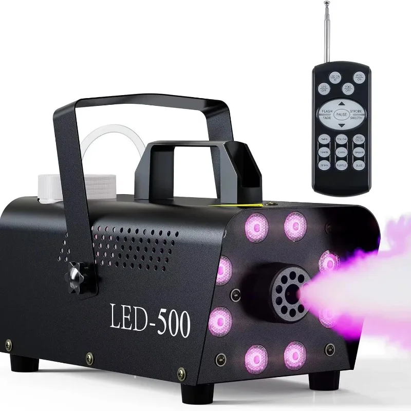 500W Smoke Machine Halloween Indoor Automatic Smoke Machine Party Wedding Holiday Christmas Party Machine Color
