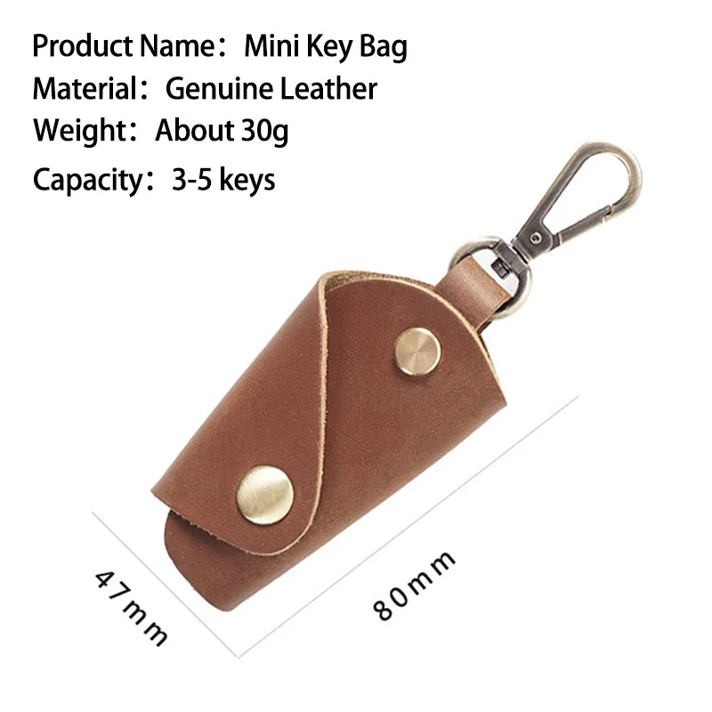 Voikukka Genuine Leather Handmade Mini Key Storage Bag Keychain Fashion Personalized Creativity Accessories