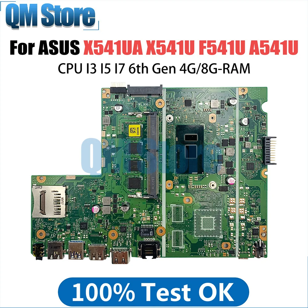 

X541UA Notebook Mainboard For ASUS X541UJ X541UAK X541U F541U A541U X541UV X541UVK Laptop Motherboard I3 I5 I7 CPU 4GB 8GB-RAM