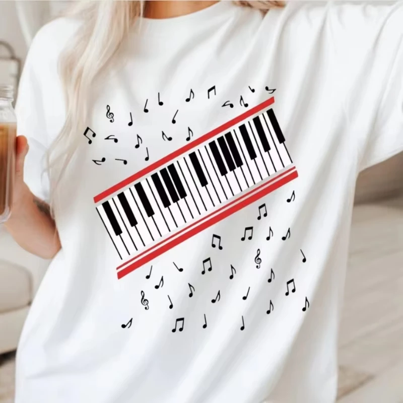 Michael-J Beat It Piano Keys T Shirt King of Pop Music Tee 2026 Fashion MJ Fan Clothes Summer Short Sleeve T-shirt Clothes