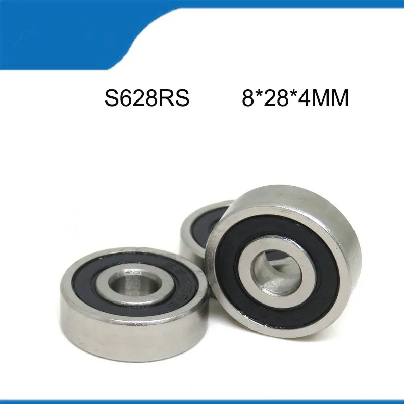 

5/10PCS S628-2RS (8*28*4MM) Sell Hot High Quality Stainless S628RS Steel Rubber Sealed Deep Groove Ball Bearing Shaft (ABEC-5)