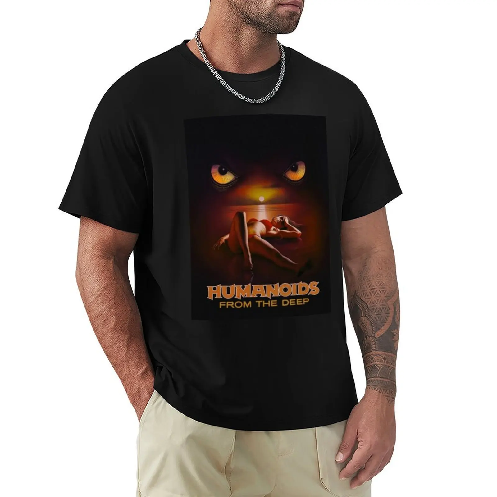 

Humanoids from the Deep Movie Poster T-Shirt Plus Size Everyday Tee Shirt