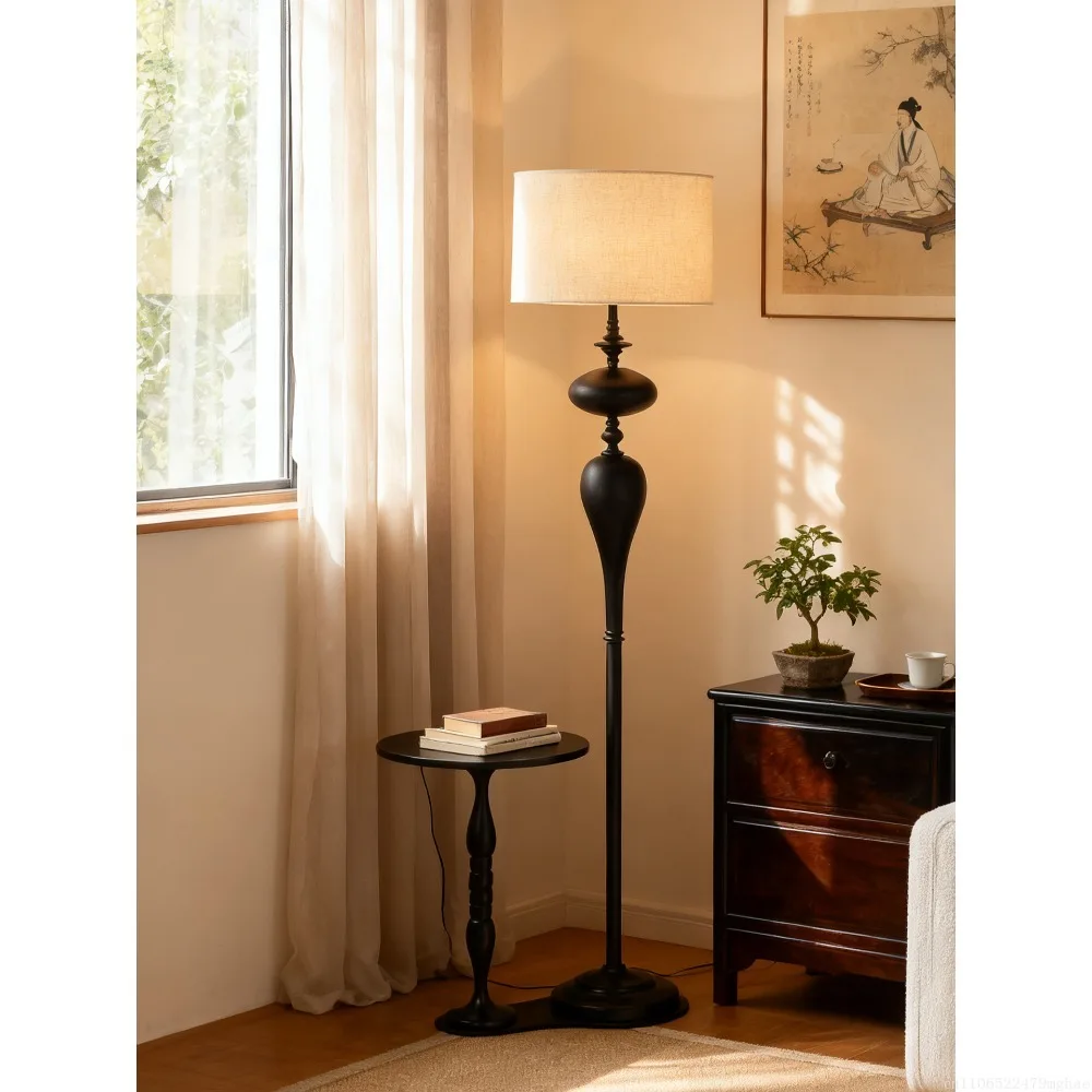 

Vintage American Metal Floor Lamp with Remote Control, Standing Light for Bedroom, Reading Nook & Living Room Sofa Side Ambiance