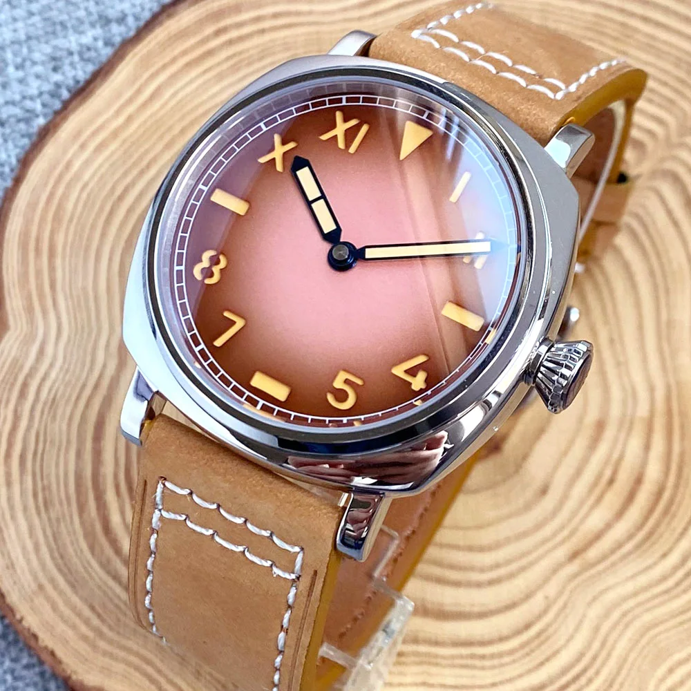 Montre mécanique californienne carrée pour homme, montre-bracelet étanche, cadran sandwich, verre saphir AR, S NH35 PT5000, 200m, 42mm