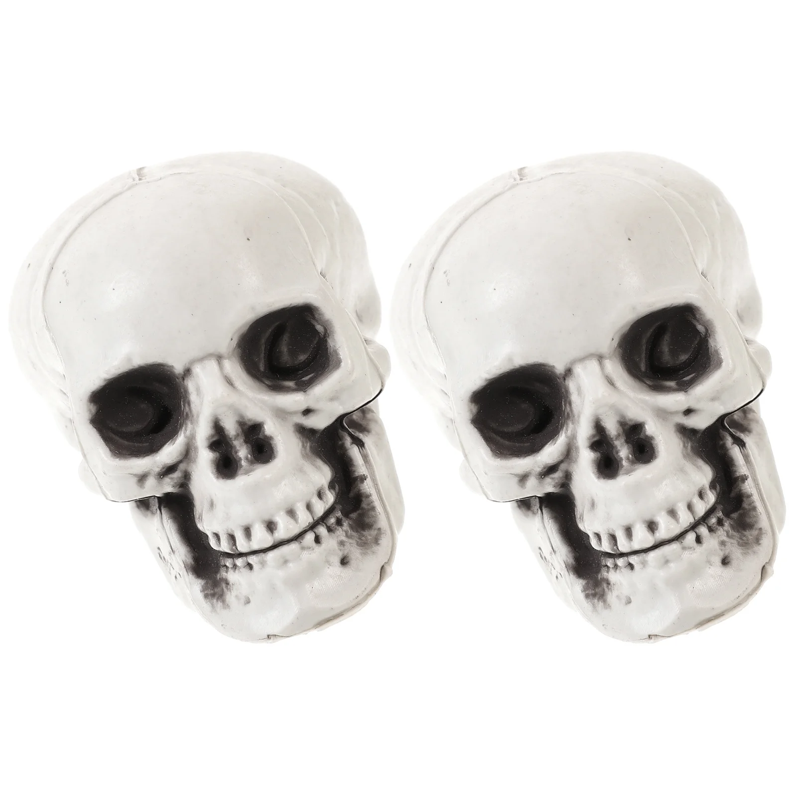 2 قطعة الدعائم الجمجمة هالوين البلاستيك الجمجمة رؤساء زاحف ديكور لحزب مسكون كرنفال الديكور الرعب رئيس