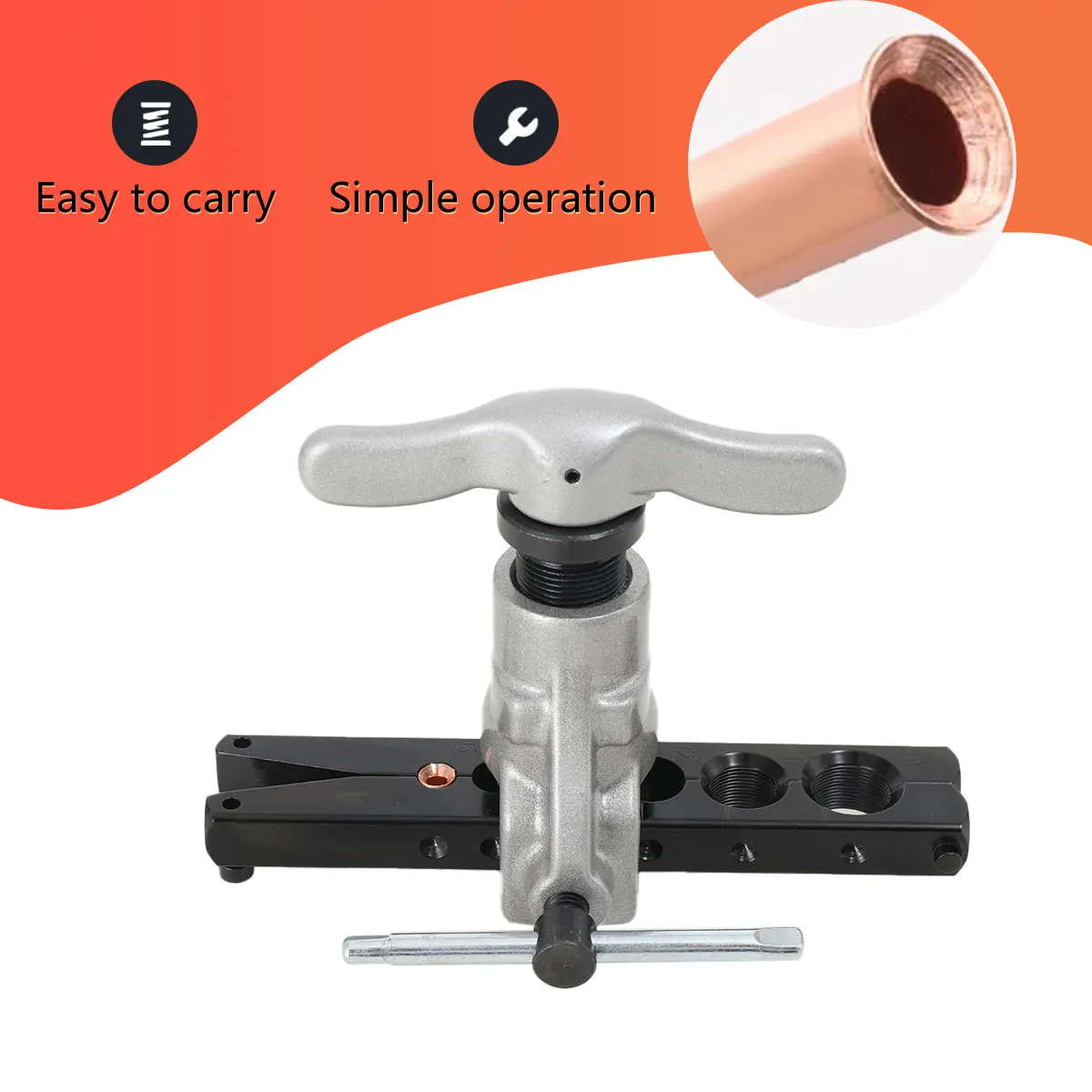 Tubing Flaring Tool Kit 6 Hole Single Splint Eccentric Tube Expander Air Conditioner Copper Pipe Bellmouth Eccentric CT-806M