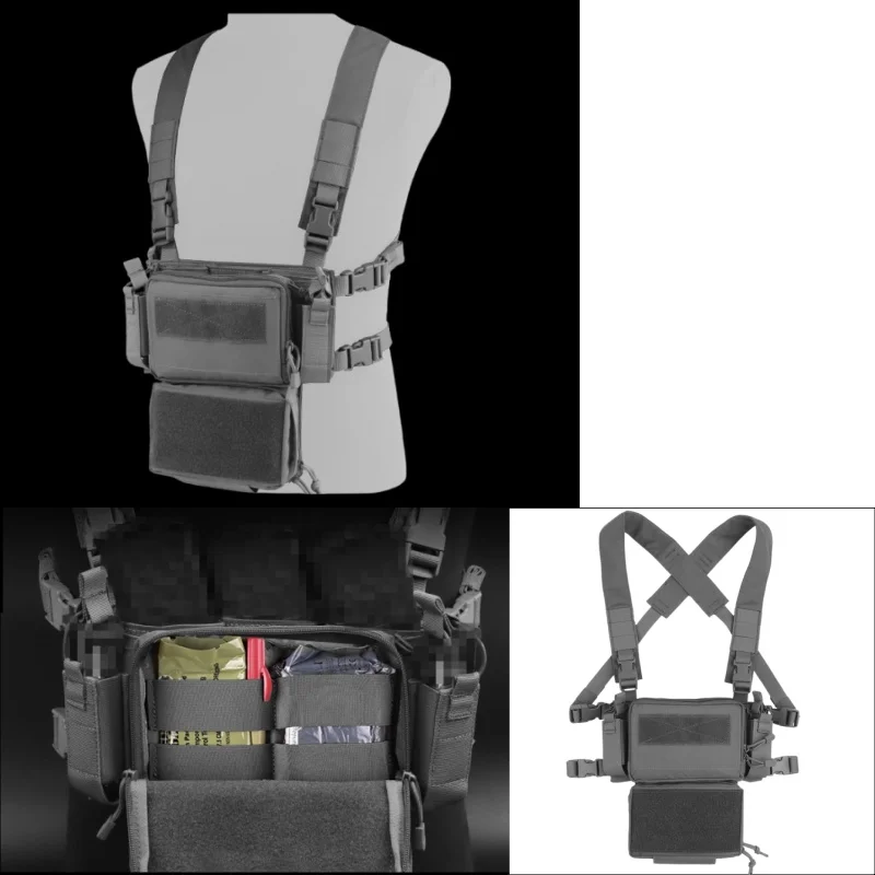 

D3CRM Hunting Chest Rig | MOLLE Compatible Modular Chest Harness | For Hunting & Airsoft Accessories