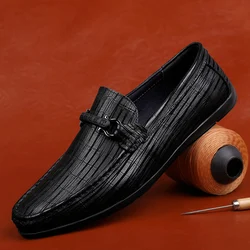 Genuine Leather Luxury Brand Loafers Men Classic Genuine Leather Men Shoes Men's Driving Shoes Men Casual  Moccasin Office Shoes