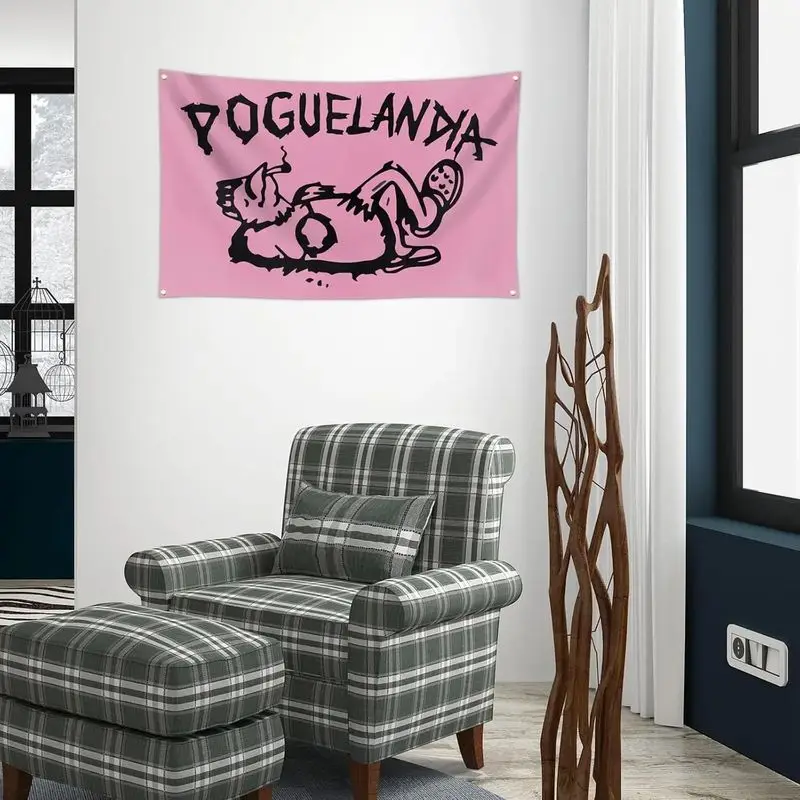 VIKAMA Cartoon Flag Tapestry, Exploration Printed Wall Hanging, Aesthetic Dorm Esports Room Bar Home Decor