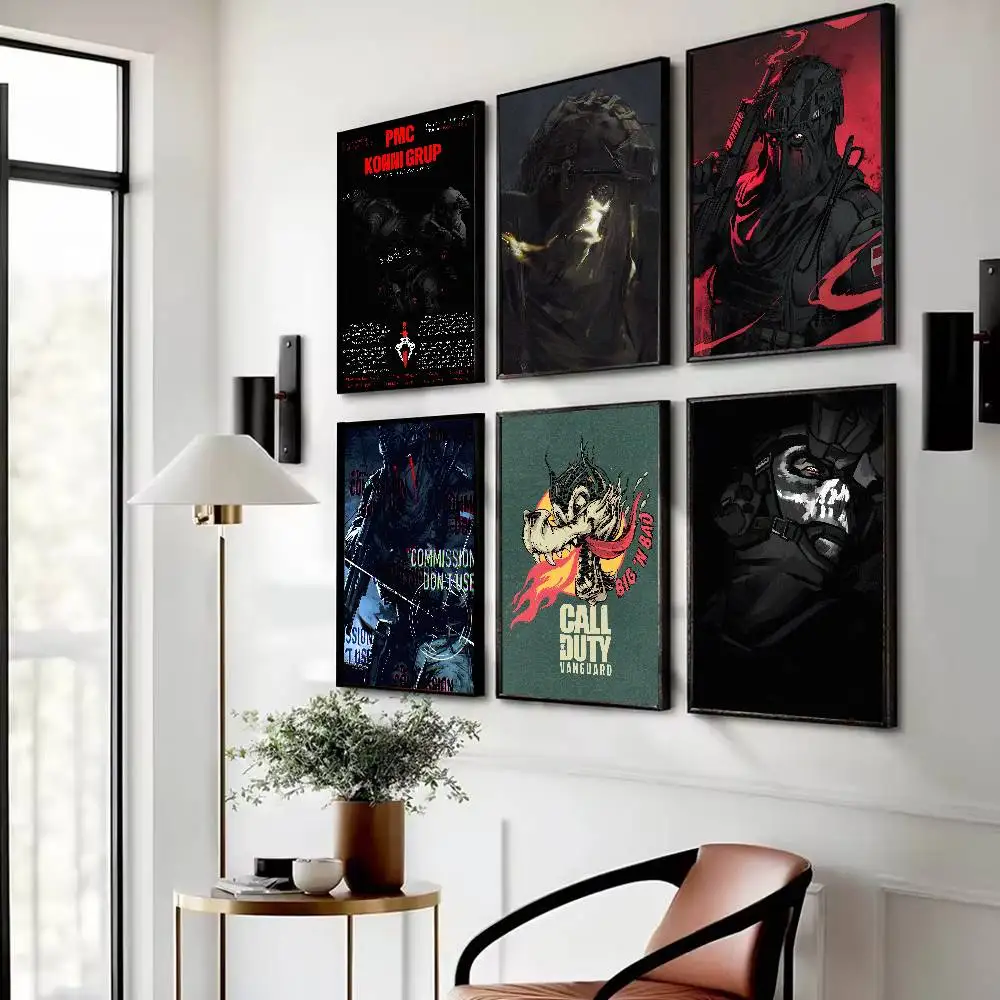 Fashion Cool Video Game Top Hot C-Call of d-Duty Gaming Poster Self-adhesive Art Paper Sticker Coffee House Bar Room Wall Decor