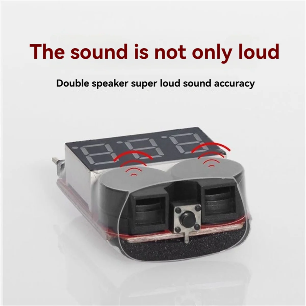 BISMZ BBX1-8S 1-8S 2IN1 Lipo Battery Voltage Tester/Low Voltage Buzzer Alarm/Battery Voltage Checker Dual Speaker,Without Case