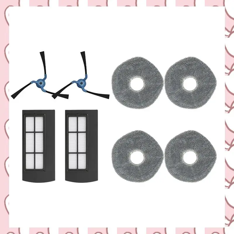 

HHTL For Eufy X9 Pro Replacement Parts Accessories Side Brush Hepa Filter Mop Cloth