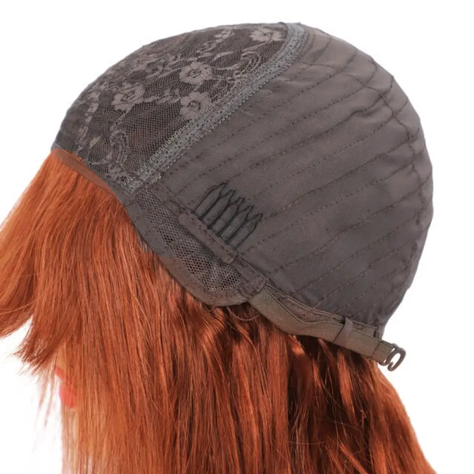 180d leimlose blonde Ingwer Orange gerade Echthaar Perücken mit Pony Fransen volle Maschine braun brasilia nischen geraden Pony Perücken