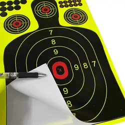 10Pcs Paper Targets for Shooting Range Practice High Visibility Silhouette Targets Shooting Range Paper Silhouette Targets