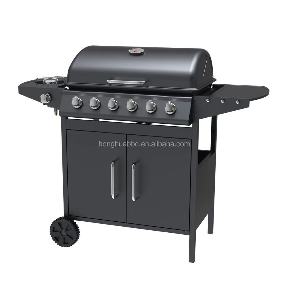 Outdoor Gas Grill Barbecue Combination Stainless Steel Outdoor Gas Bbq Grill 6+1 Burners With Cabinet