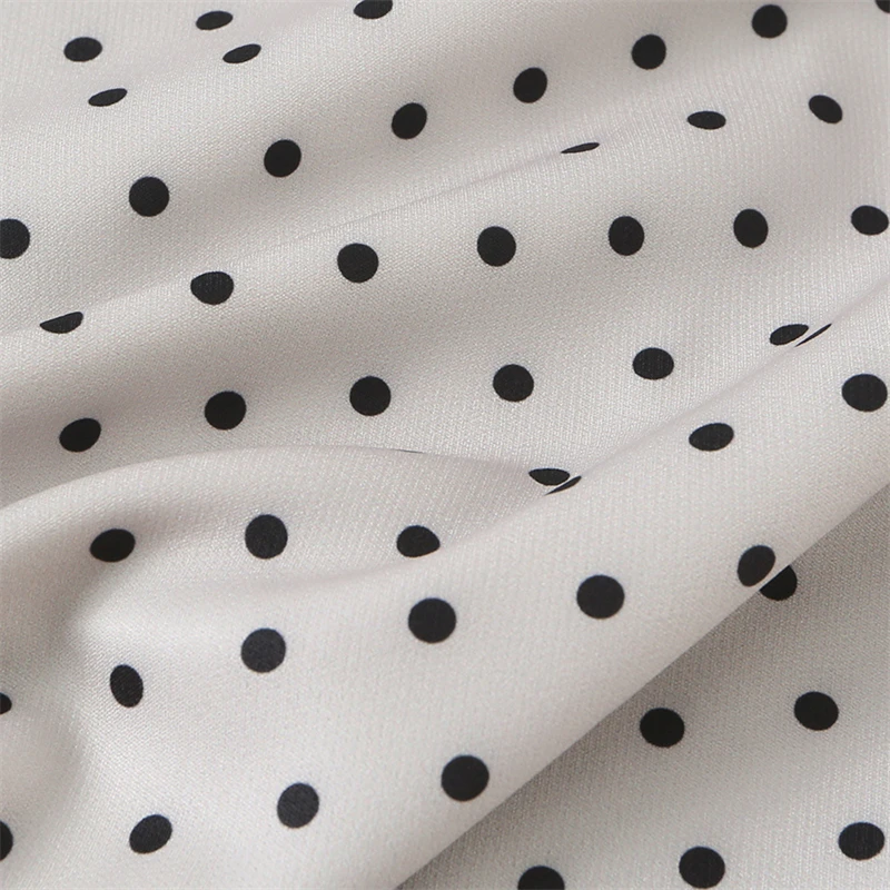 KEYANKETIAN 2026 Vintage Polka Dot Women 2 Piece Suit Lapel Double Breasted Waist Tie Blazer High Waist Pleated Wide Leg Pants