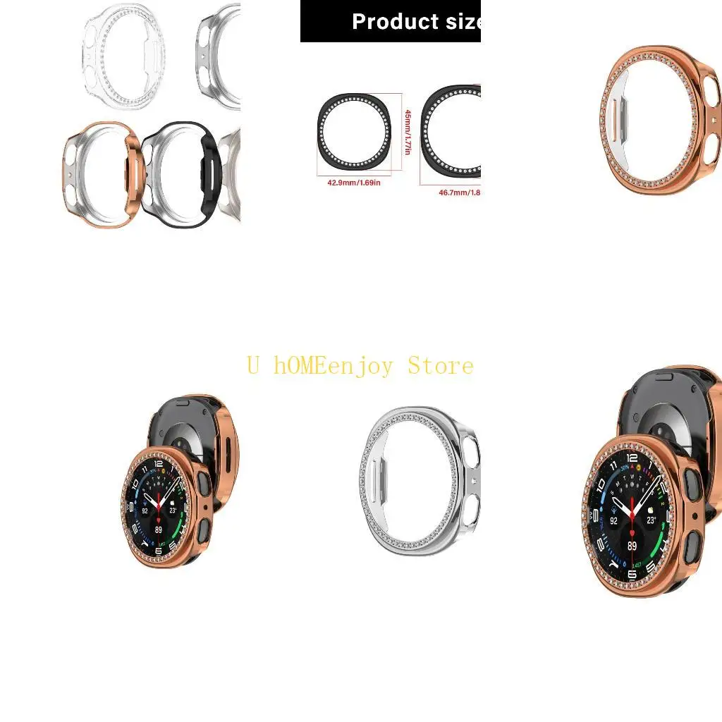 B0KF Protector Cover Watch Frame Bumper Shell for Watch 8 44mm 40mm