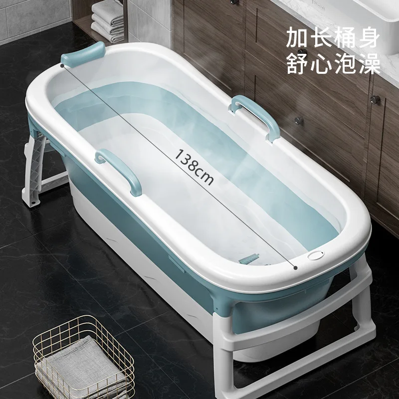 

Customized folding plastic bath tub, household bath tub, adult large bath tub, can sit and lie down, wholesale by the