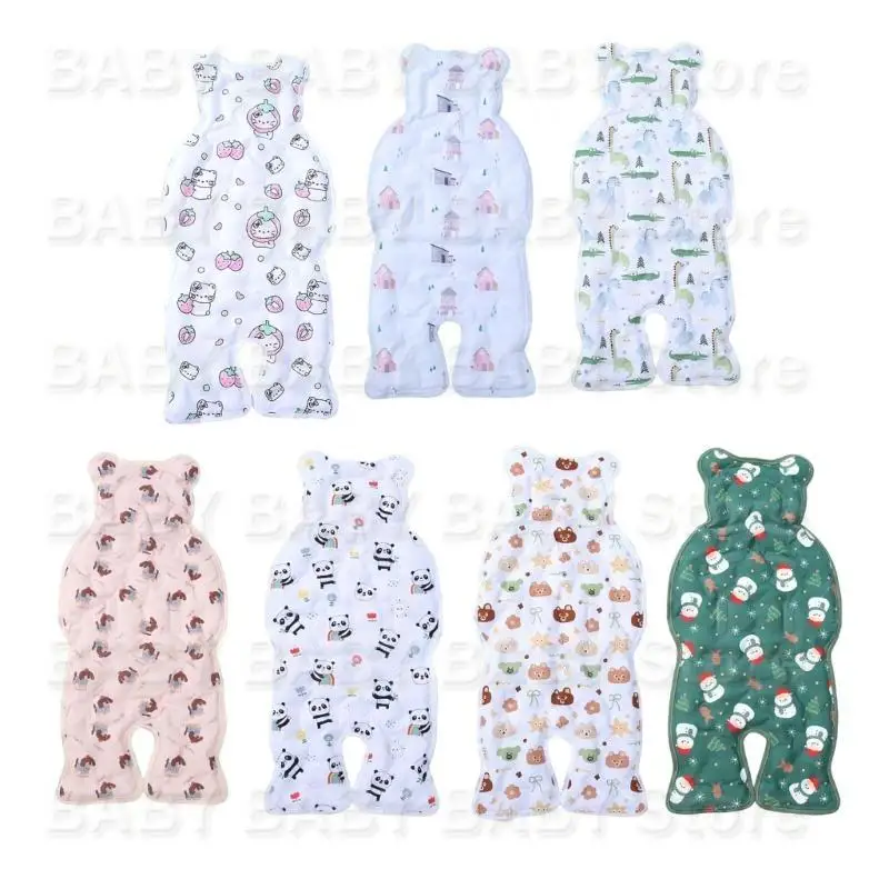 

Q81A Baby Strollers Cooling Pad Cartoon Pattern Pram Cooling Pad Breathable Back Pad