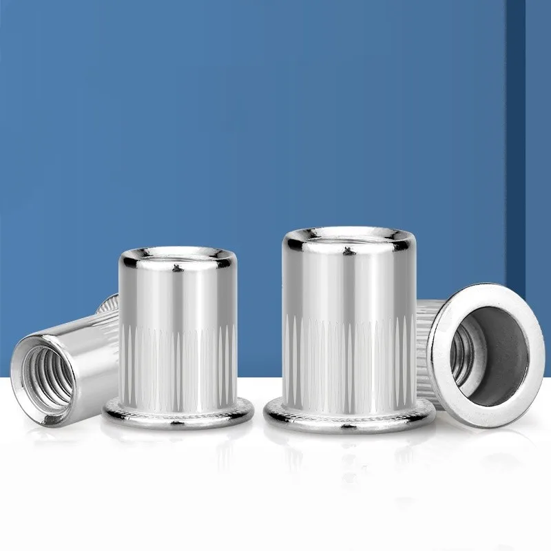 27 pcs M6 Rivet Nuts, Easy Hammer Installation and Secure Threaded Connection, ideal for Thin Panel Mounting