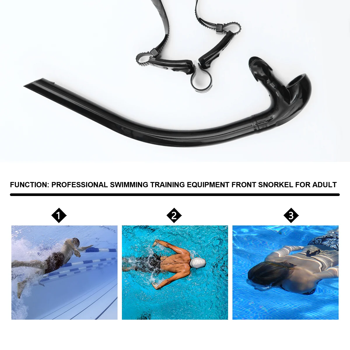 Swimming Snorkel Gear Adults Snorkel Tube Silicone Mouthpiece Whale Training Adjustable Professional Diving Snorkle accessories