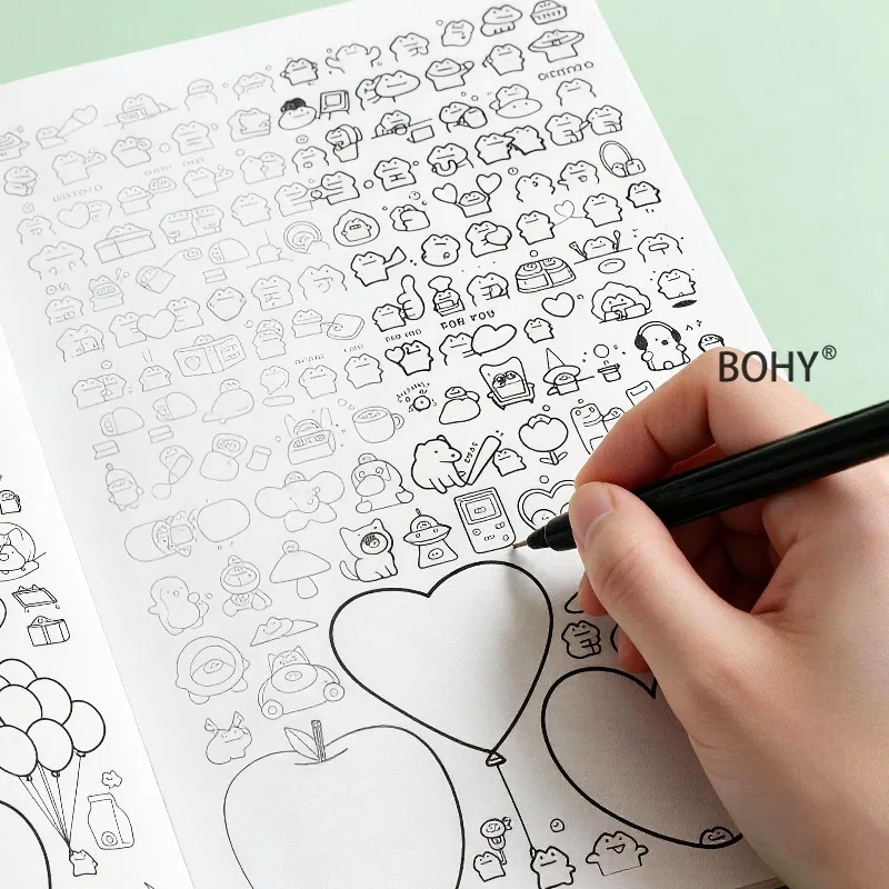 1 Adult Decompression Coloring Book , Themes Such As Cats, Lions, Giraffes, Marine Animals, and Daily Necessities, 32 Pages