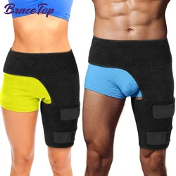 BraceTop Men and Women Adjustable Hip Groin Stabilizer and Hip Brace for Sciatica Pain Relief,Thigh Leg Compression Support Wrap