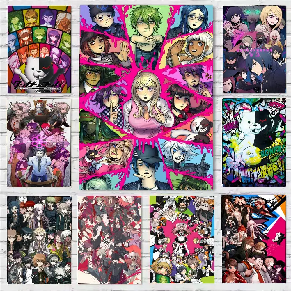 Anime D-Danganronpa Poster, Wandkunstdruck, geeignet für Wohnzimmer, Schlafzimmer, Bar, Salon, Heimdekoration, Geschenk