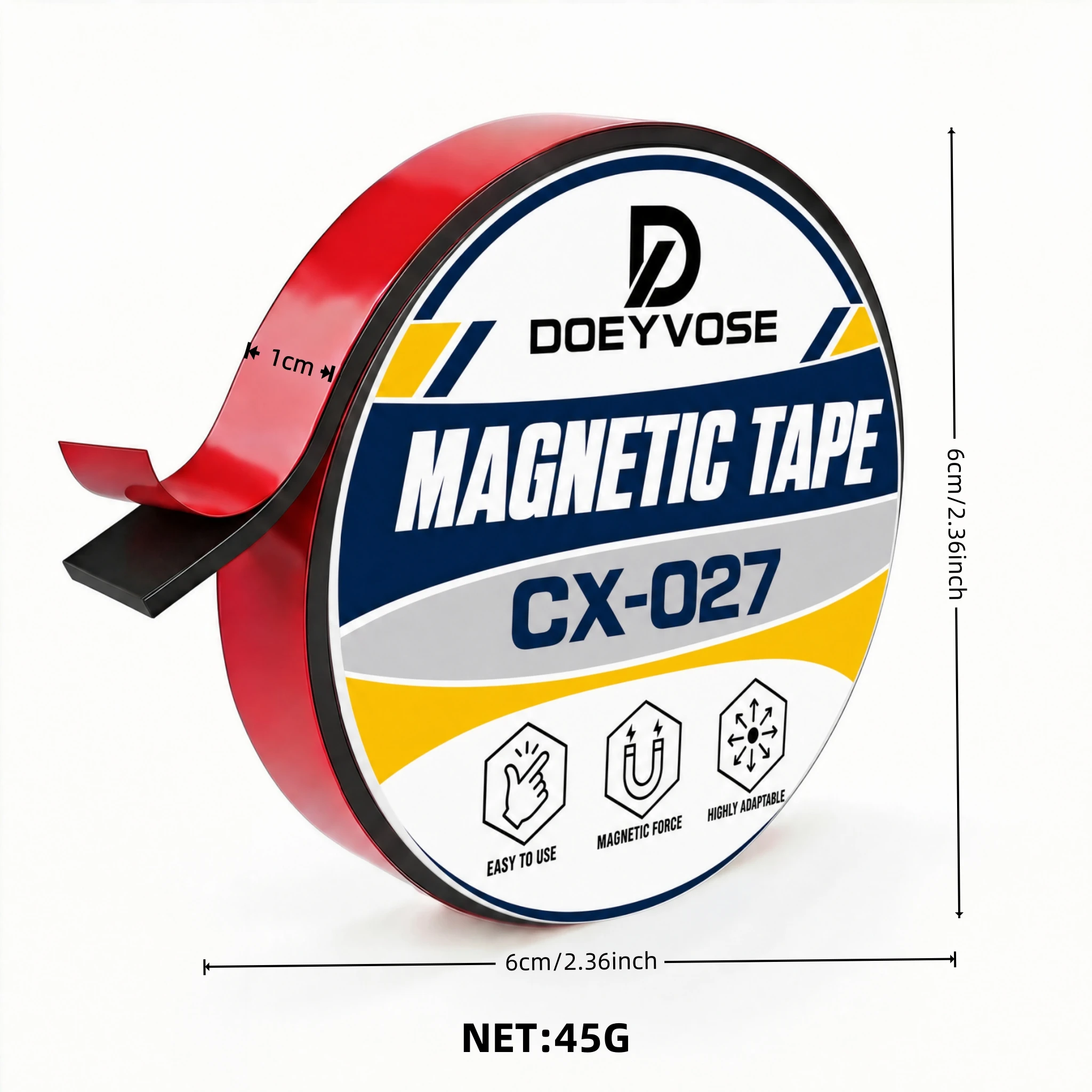 Multi-purpose Self Adhesive Magnetic Strip 1cm×1mm×1m For Refrigerator