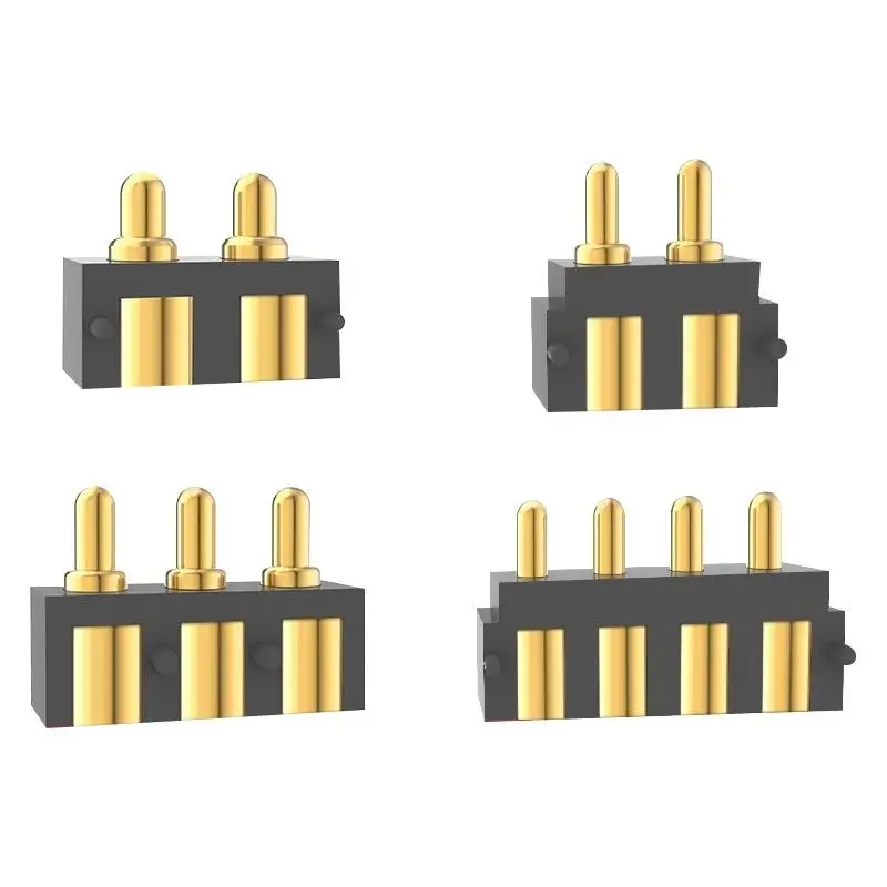 Side Mounted Spring Loaded Pogo Pin Connector 2PCS SMT 2/3/4/5 Pin 2.5mm Pitch for Medical Electronic Device Assembly