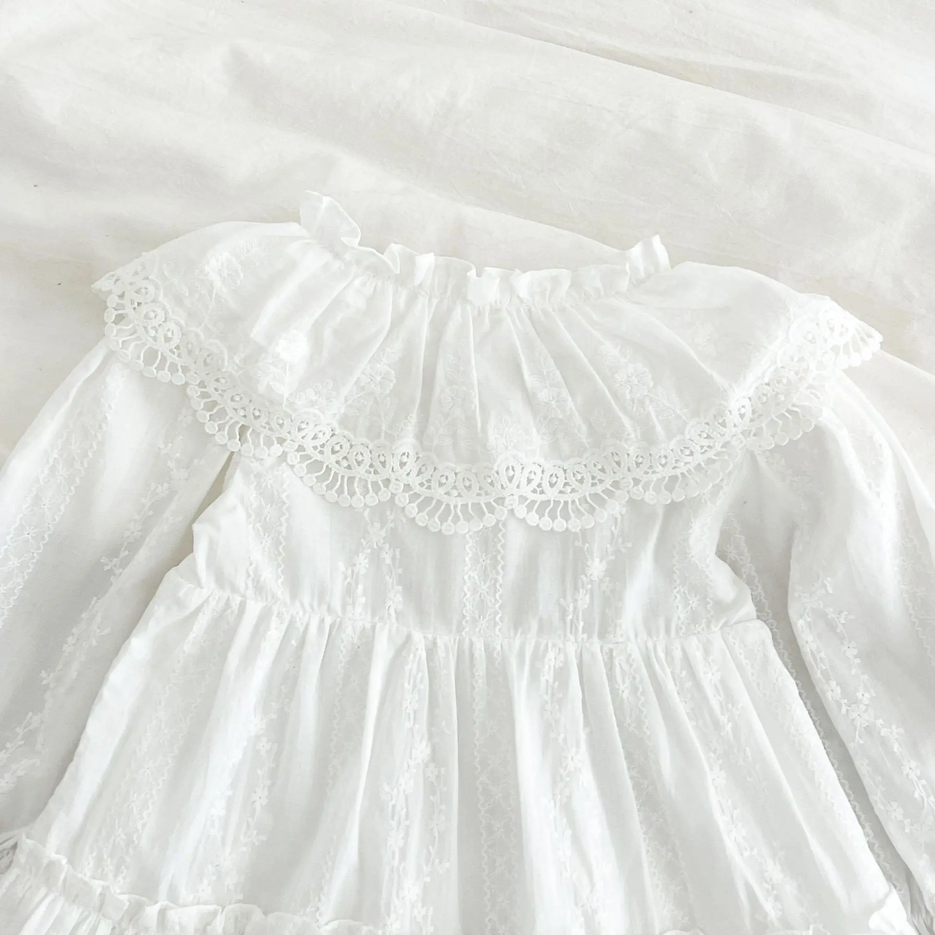 1-6Y Spring Baby Girls Dress Lace Embroider Dresses Toddler Baby Romper  Family Matching Sister Outfit Long Sleeve Princess Dress - AliExpress 1501
