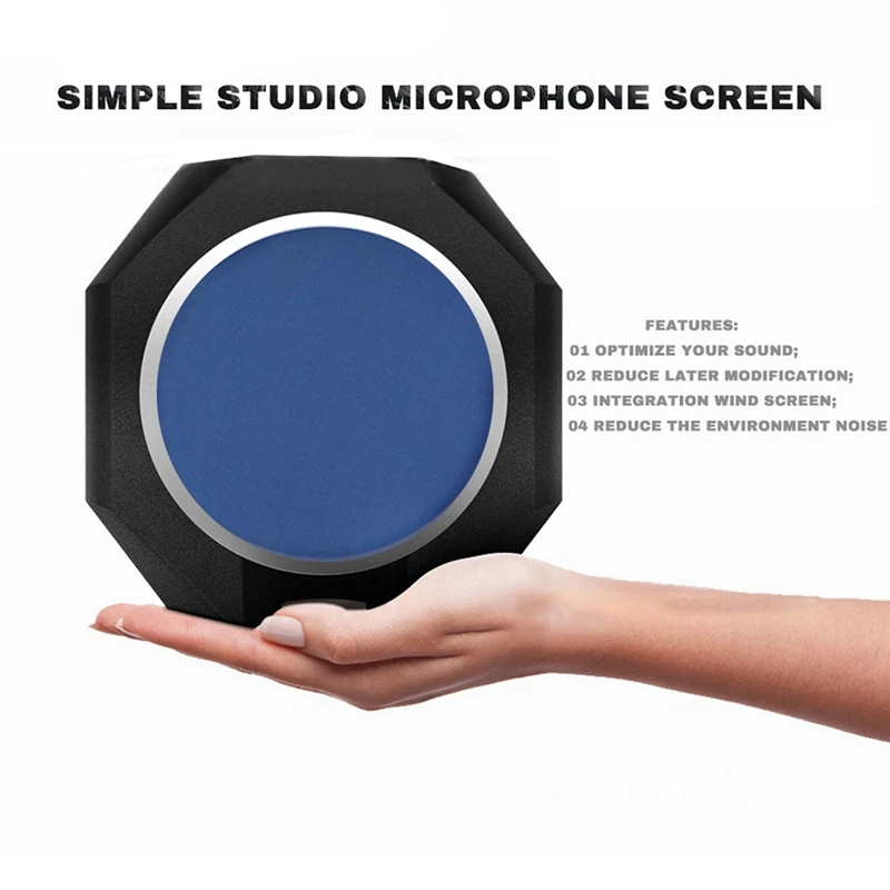 Microphone Wind Shield -Filter Isolation Ball Acoustic For Record Studios Mic Sound-Absorbing Foam Five-Sided Seal