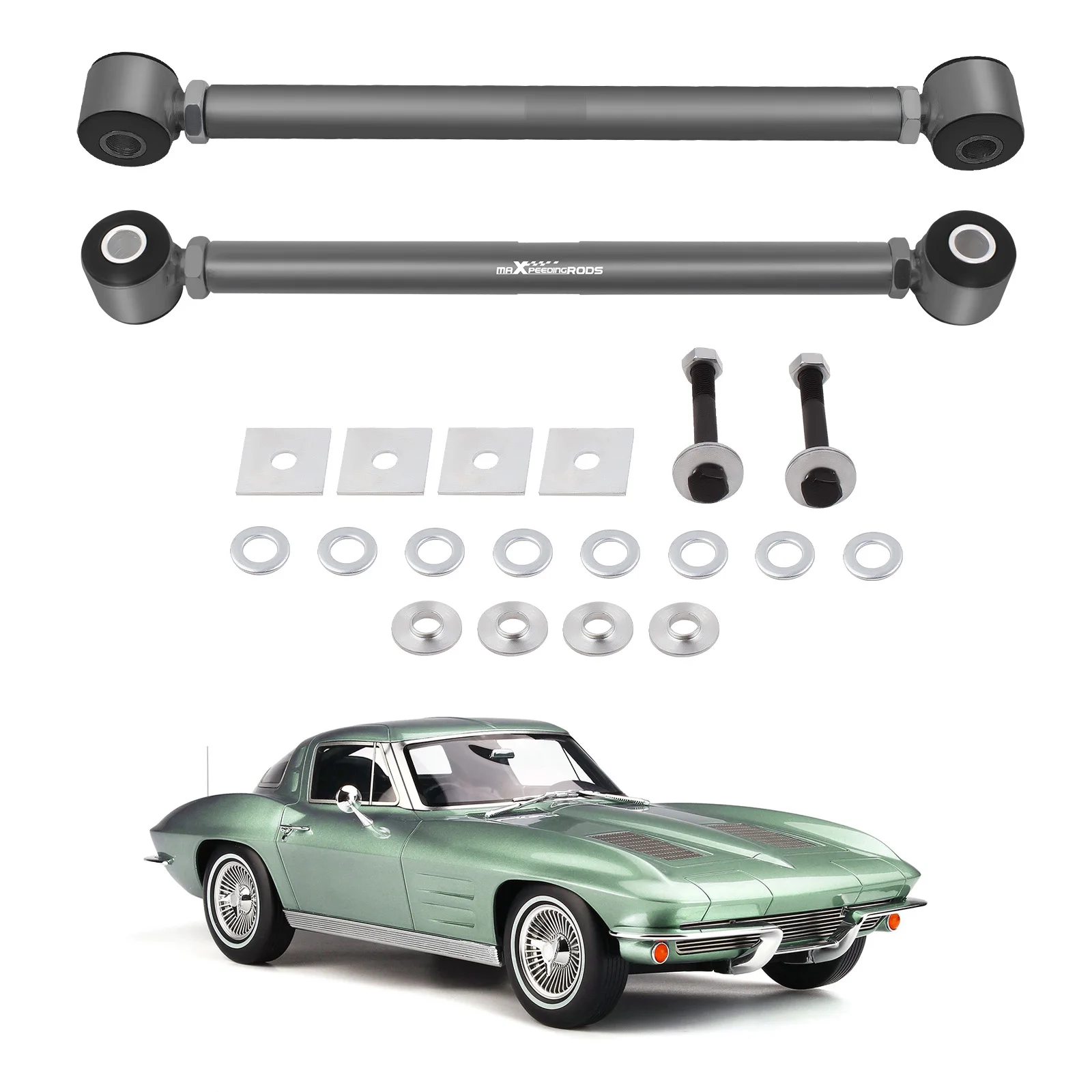 

Maxpeedingrods Left Right Suspension Rear Panhard Strut Rods & Bushings for Chevrolet Corvette 1963-1979