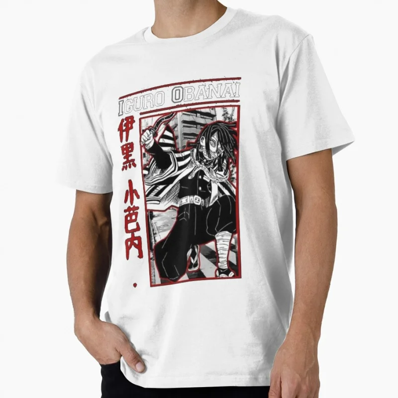 Obanai Iguro Manga Demon Slayer Kimetsu no Yaiba Anime t shirt for fans Large size Tops 100% cotton Clothes Birthday Gift