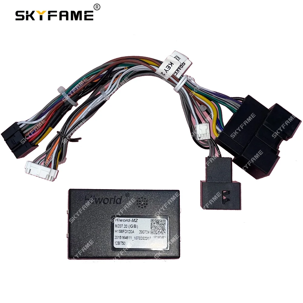 SKYFAME Auto 16pin Kabelboom Adapter Canbus Box Decoder Android Radio Power Kabel Voor Mazda BT-50 MZ07.20 OD-Mazda-08
