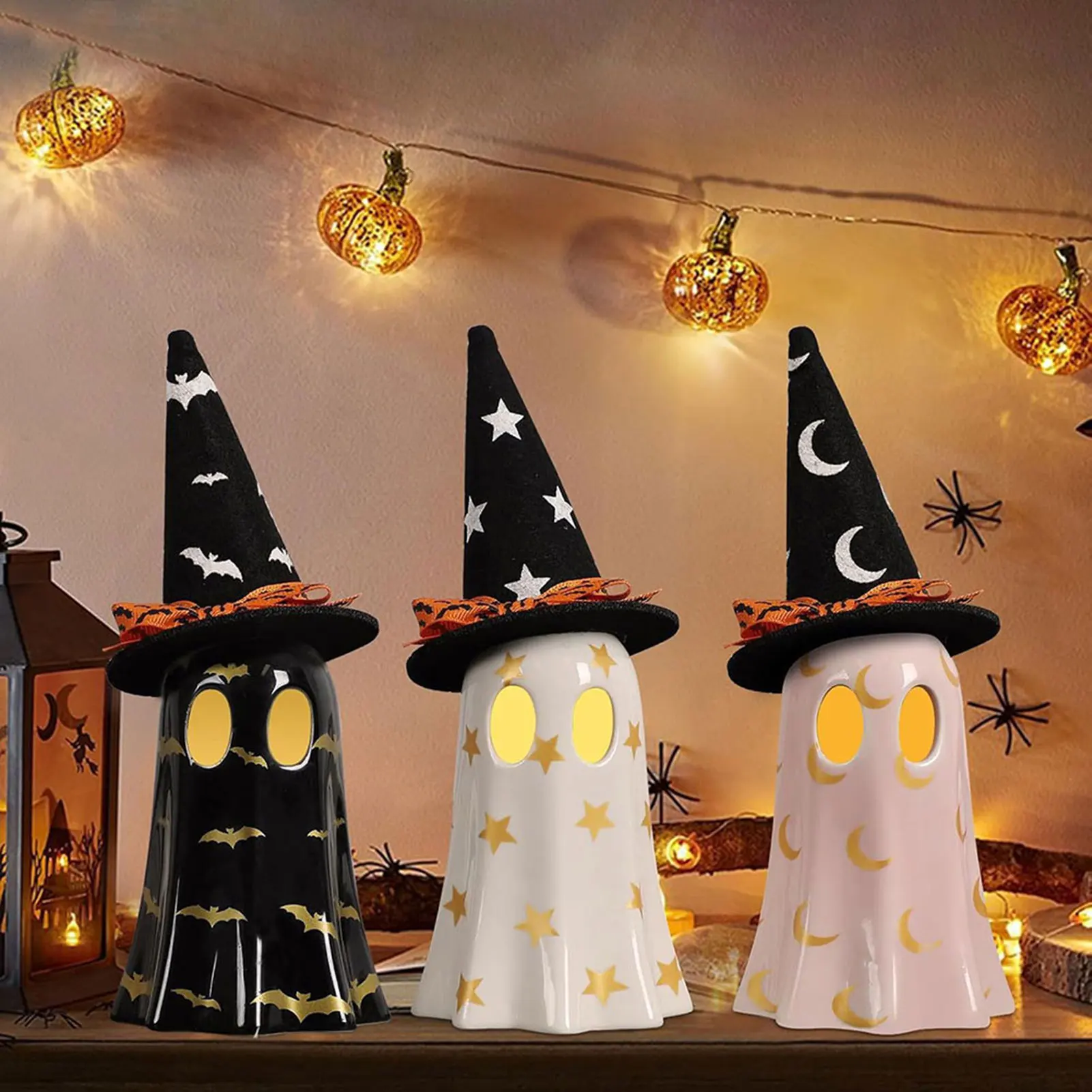 

Light-Up Ghosts Tabletop Decoration Personalized Home Decorative Statue For Indoor Outdoor Decor