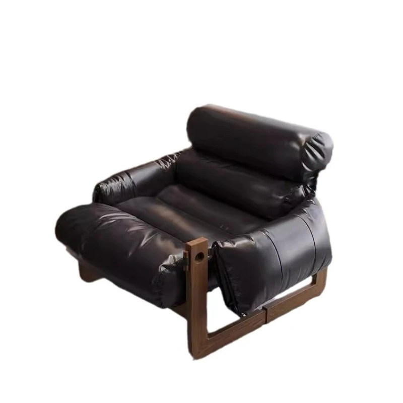 

Chair Balcony Living Room Lazy Sofa Chair Designer Homestay Single Solid Wood Sofa