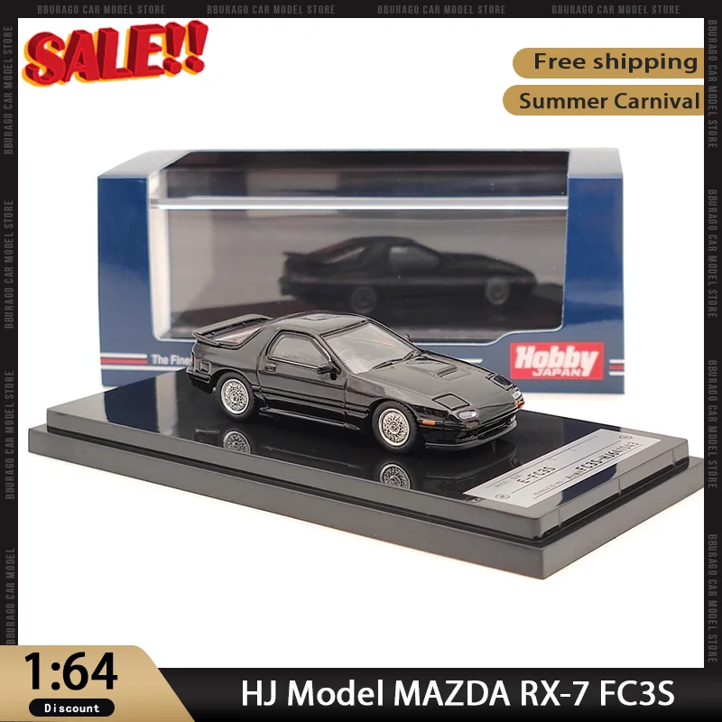 

HOBBY JAPAN 1/64 Scale Mazda RX-7 FC3S Diecast Alloy Car Model Dark Green JDM Sports Car Collectible Toy for Adult Enthusiasts