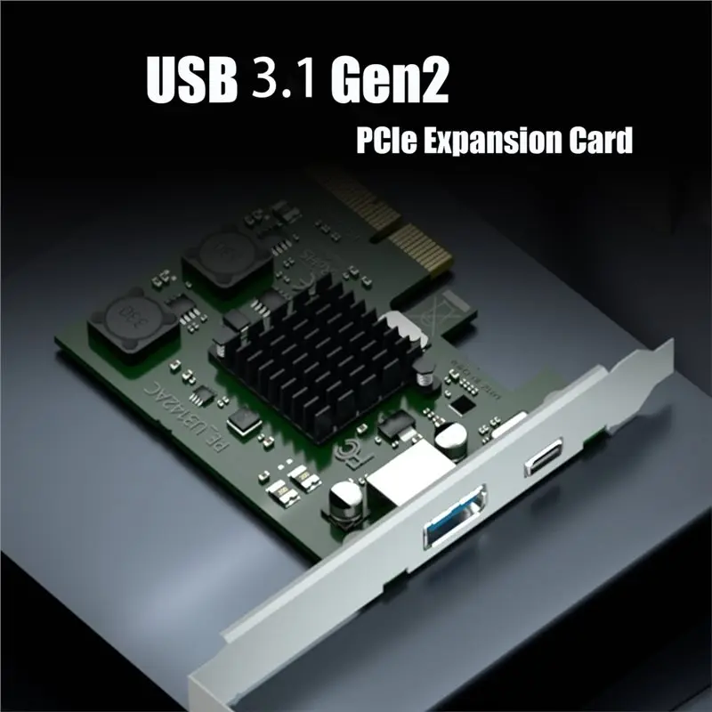 carte-d'extension-usb-31-gen2-type-c-2-ports-10-gb-s-haute-vitesse-pour-pcie-x4-adaptateur-pour-ordinateur-de-bureau-pour-mise-a-niveau-de-la-carte-mere-de-pc