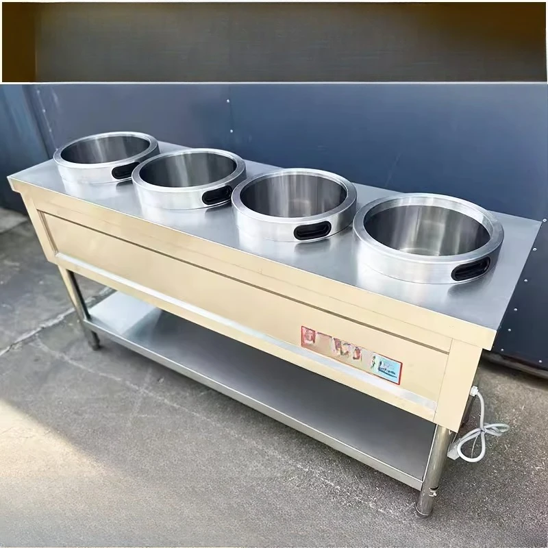 Commercial Insulation Congee Truck Stainless Steel Insulation Congee Stove Breakfast Shop